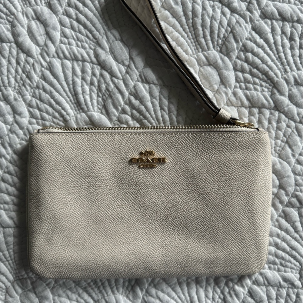 Coach Beige Wristlet